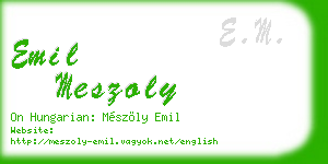emil meszoly business card